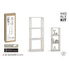 Étagère 3 Cases Bois Blanc Ajouré Moblekit 30,5x29x89,5cm Étagère 3 Cases Bois Blanc Ajouré Moblekit 30,5x29x89,5cm