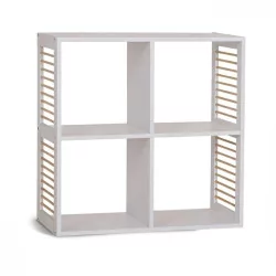 Étagère 4 Cases Bois Blanc Moblekit 60x29x60cm