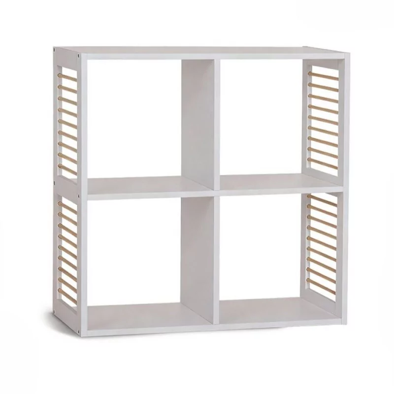 ETAGERE 4 CASES EN BOIS BLANC 60X29X60C