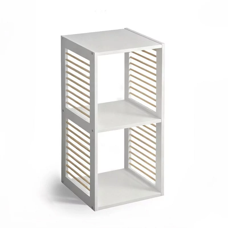 ETAGERE 2 CASES BLANC 30,5X29XH60CM EN B