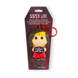 Porte clés Vaudou anti-stress Super girl