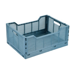 Cagette Pliable Bleu Minéral L 40x30 cm | Rangement Homea