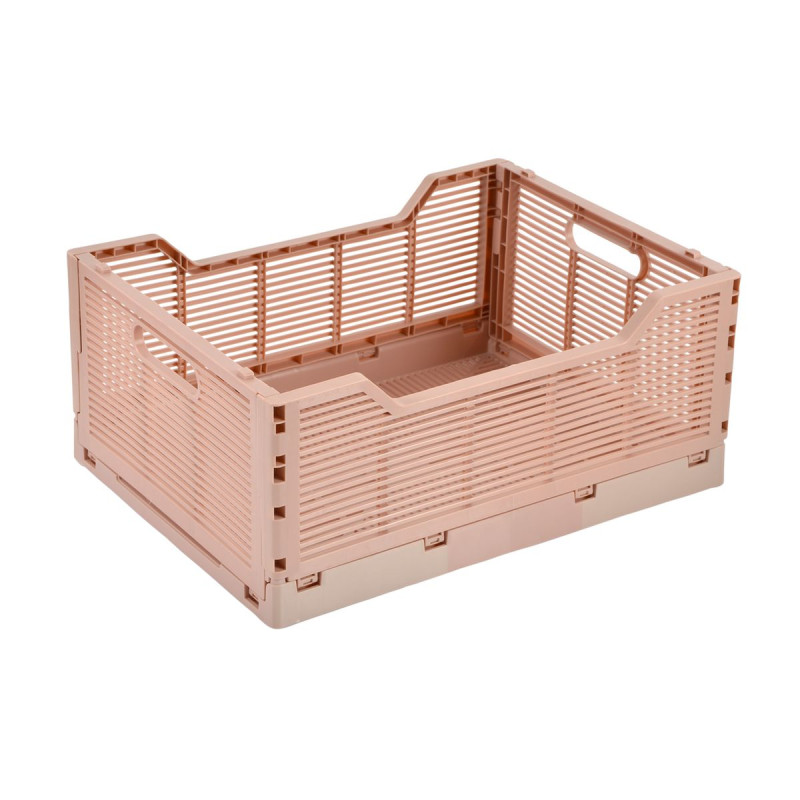 Cagette Pliable Rose Granit Taille L 40x30 cm | Rangement Homea