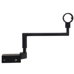 Lot 2 Supports Tringle Sans Perçage D20 Noir Mat | Luance