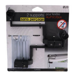 SUPPORT SANS PERCAGE NOIR MAT D20 X2