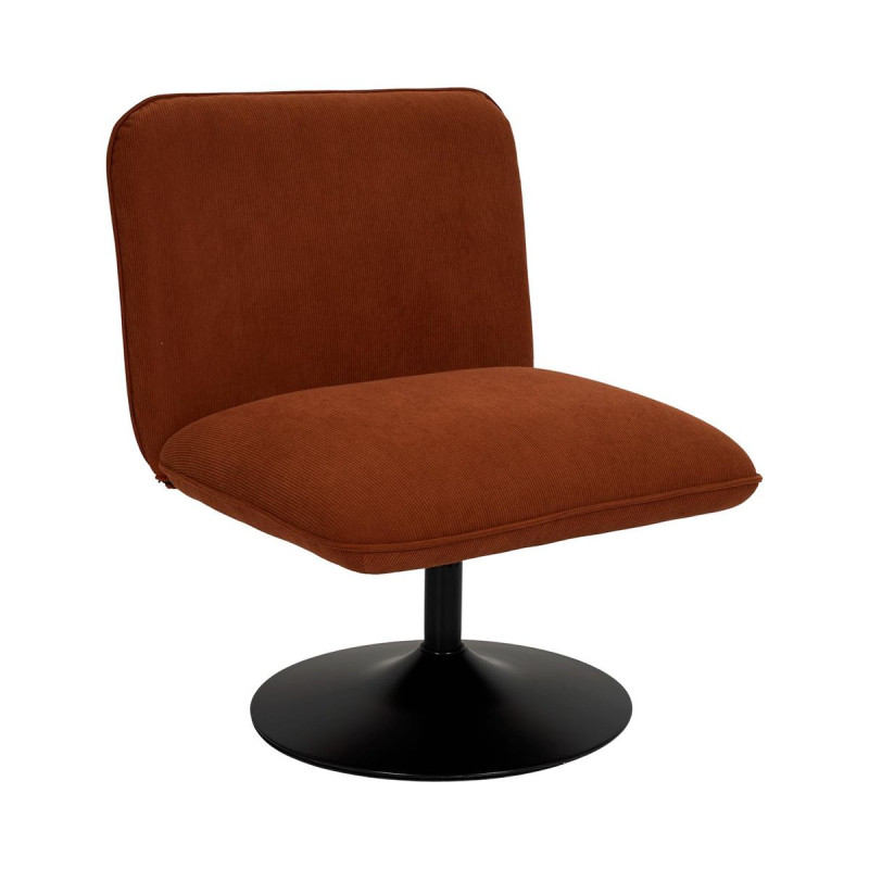 Fauteuil Pivotant Velours Côtelé Terracotta Jules Fauteuil Pivotant Velours Côtelé Terracotta Jules