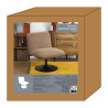 FAUTEUIL SALON PIVOTANT JULES TAUPE