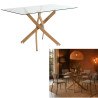 TABLE DE REPAS VERRE HERITAGE 140X80CM