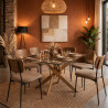 TABLE DE REPAS VERRE HERITAGE 140X80CM