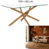 TABLE BASSE EN VERRE HERITAGE 100X60CM