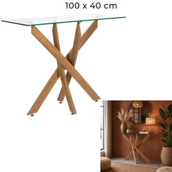 CONSOLE EN VERRE HERITAGE 100X40CM
