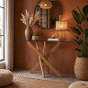 CONSOLE EN VERRE HERITAGE 100X40CM