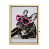 TOILE NEON CHIEN LUNETTES 30X40CM