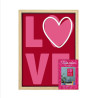 TOILE NEON LOVE 30X40CM