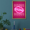TOILE NEON BISOUS BISOUS 30X40CM