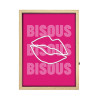 TOILE NEON BISOUS BISOUS 30X40CM