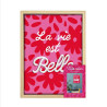 TOILE NEON LA VIE EST BELLE 30X40CM