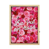 TOILE NEON LA VIE EN ROSE 30X40CM