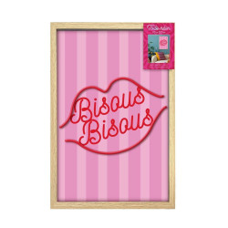 TOILE NEON BISOUS BISOUS 40X60CM