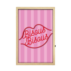 TOILE NEON BISOUS BISOUS 40X60CM
