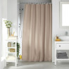 RIDEAU DOUCHE QUARTZ TAUPE+CROCHETS 180x