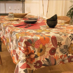 Nappe Enduite Rectangulaire Hanoi Brun 250x150 cm