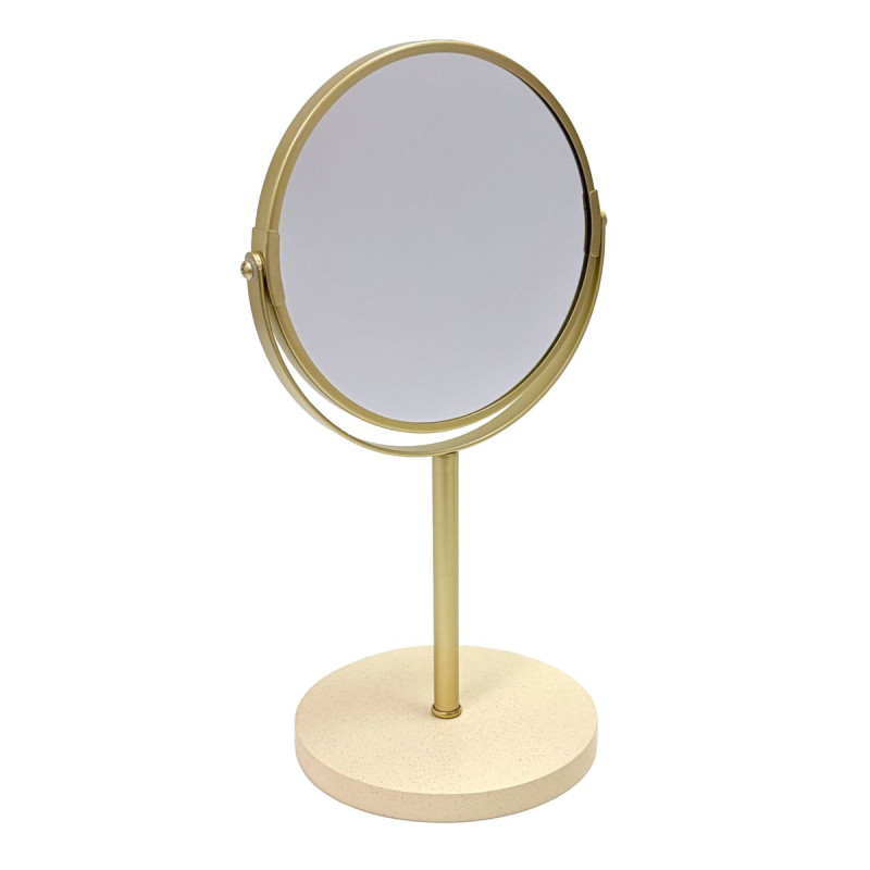 MIROIR POSER 2 FACE 17CM ORIA SABLE H34