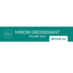 MIROIR POSER 2 FACE 17CM ORIA SABLE H34