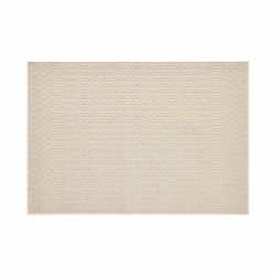 Tapis Tissé Relief Sinata 120x170 cm | Tapis Salon Écru