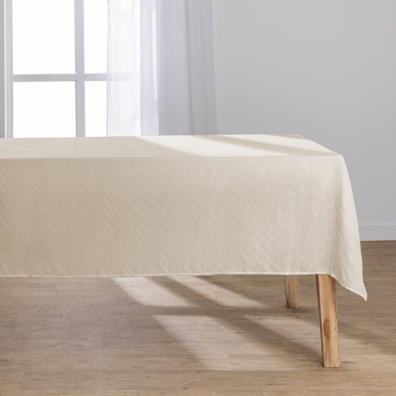NAPPE RECT 140X240CM JACQUARD ELYSE NAT
