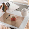 SET TABLE 30X45CM IMIT CUIR MARLON GRIS