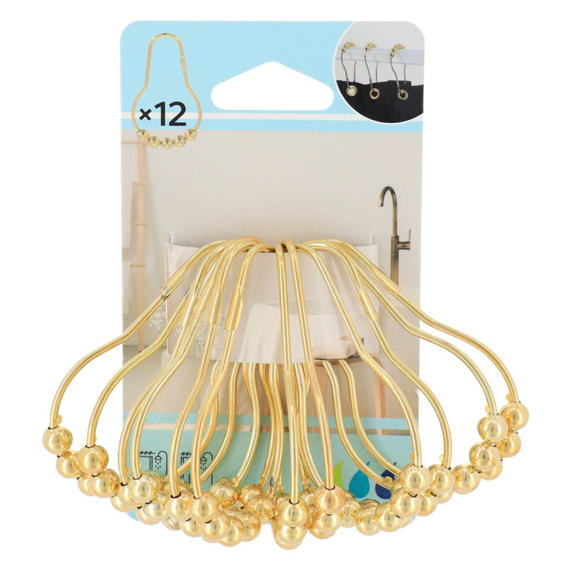 SET DE 12 ANNEAUX METAL - DORE