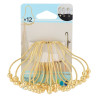 SET DE 12 ANNEAUX METAL - DORE