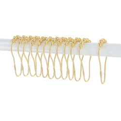 SET DE 12 ANNEAUX METAL - DORE