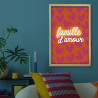TOILE NEON MAISON DE FAMILLE 40X60CM