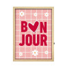TOILE NEON BONJOUR 30X40CM
