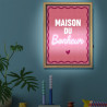 TOILE NEON MAISON DU BONHEUR 30X40CM