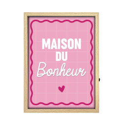 TOILE NEON MAISON DU BONHEUR 30X40CM
