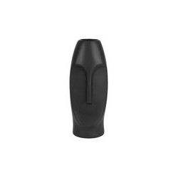 VASE MATE FACE NOIR 10X9.5XH24