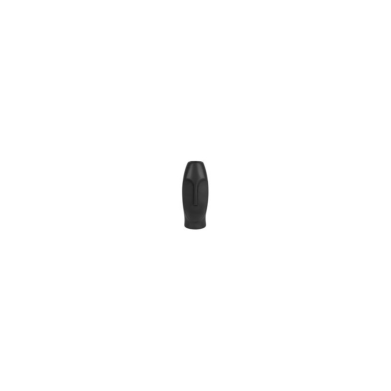 VASE MATE FACE NOIR 10X9.5XH24