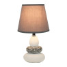 LAMPE GALET CERAMIQUE TEXTUREE BLANC GRI