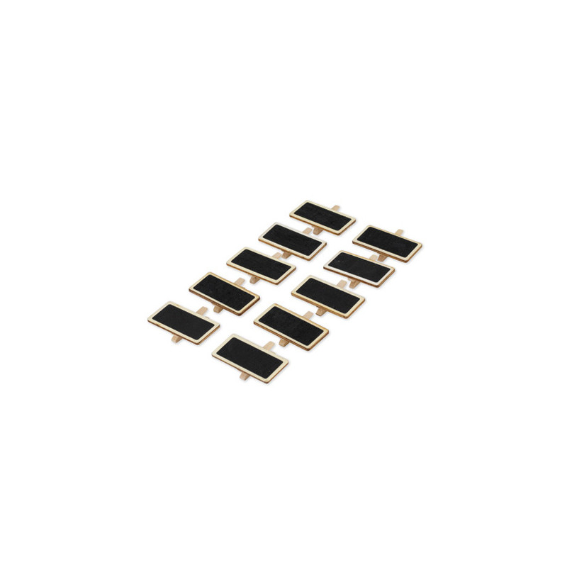 10 PINCES ARDOISE EN BOIS NATUREL 4.6