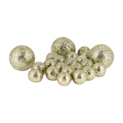 23 Boules Paillettes Or Ø1,5 à 2,5cm | Déco Table de Fête Chic