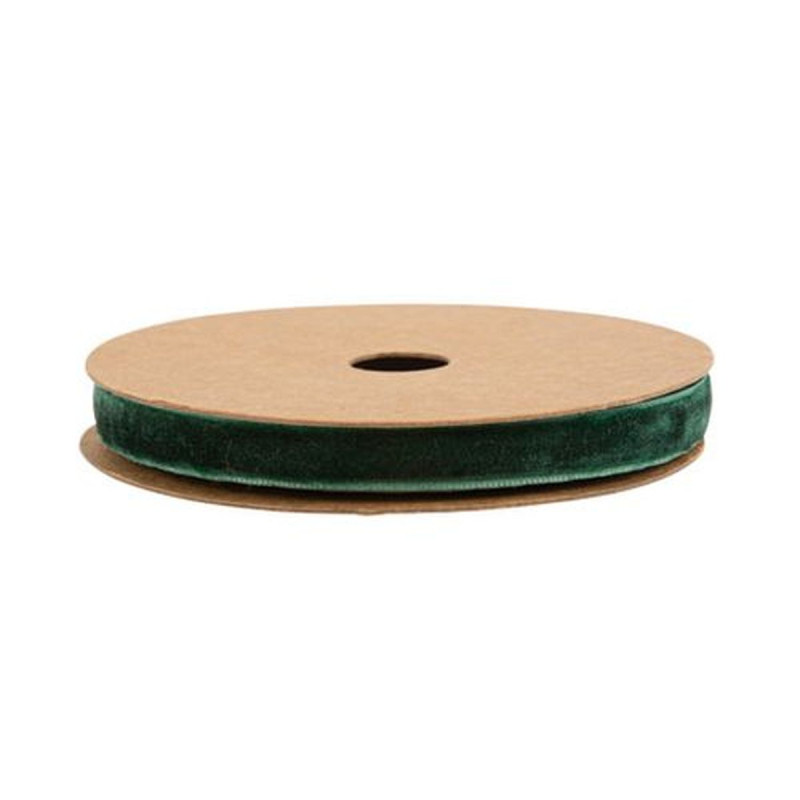 Ruban Velours Vert Anglais 1cmx5m