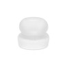 Bougeoir Double Pauline Verre Givré Blan