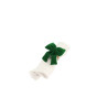 Rond de Serviette Nœud Velours Vert Anglais et Jute 7,5x10 cm | Chic