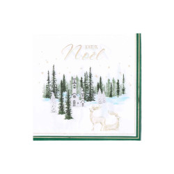 16 Serv. Village "Joyeux Noël" Snowy Bli