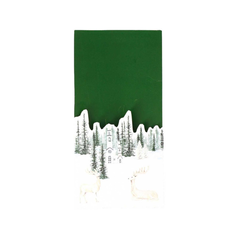 8 Porte-Couverts Snowy Bliss Vert Forêt & Or 10x20cm | Déco Table 8 Porte-Couverts Snowy Bliss Vert Forêt & Or 10x20cm | Déco Table