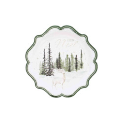 8 Petites Assiettes "Joyeux Noël" Snowy