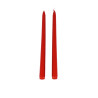2 Bougies Flambeau Pail. Rouges Ø2,2x25c